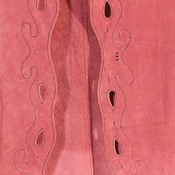 Coldwater Creek Suede Leather Vest Rust Womens Autumn Genuine Soft 100% Small - Picture 12 of 15